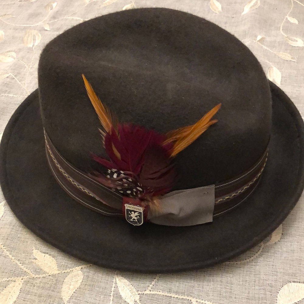Stacy Adams 100% Wool CHOCOLATE Fedora Hat MEDIUM - Picture 2 of 13